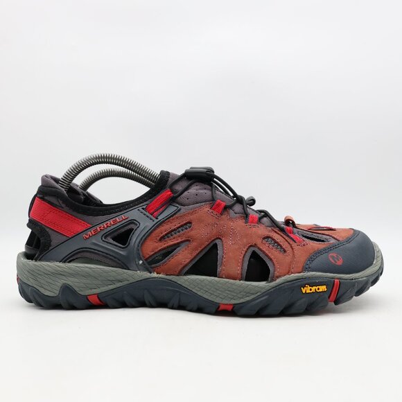 Merrell All Out Blaze Hiking Sandals Men's Size 9.5 Red Blue Sandals - Picture 1 of 9